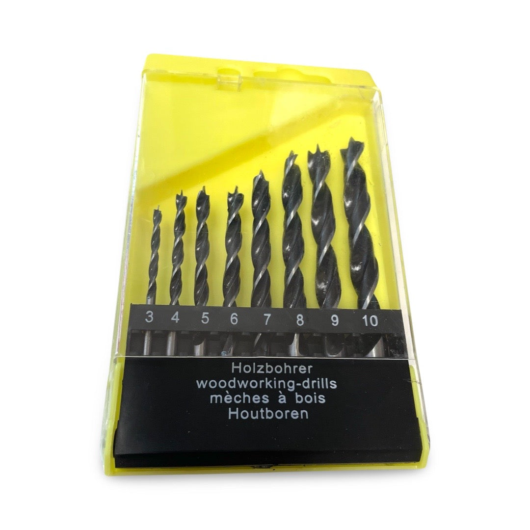 8 piece Metric Brad-point drill bit set 3mm-10mm