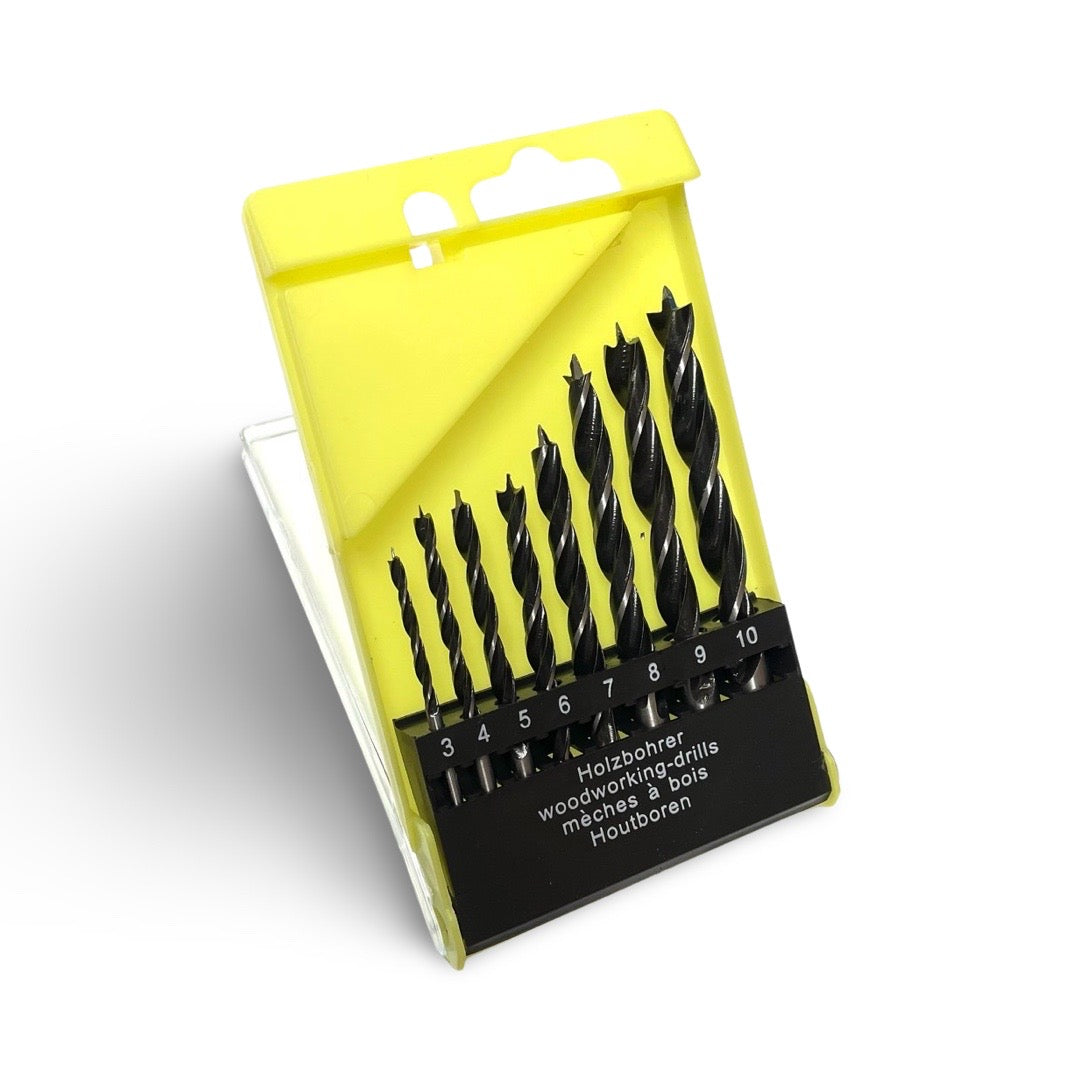 8 piece Metric Brad-point drill bit set 3mm-10mm
