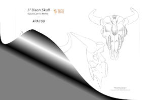 Bison Skull 5"Pattern by Cam Merkle