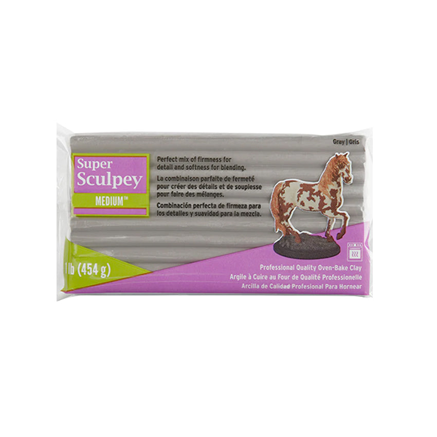 Super Sculpey MEDIUM Blend Gray 1lb.