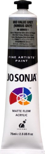 Jo Sonja's Paint Mid Value Grey (Nimbus) 2.5 oz.