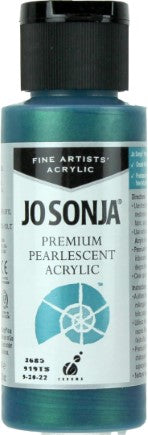 Jo Sonja Acrylic Pearlescent Paint 60ml - Blue Green