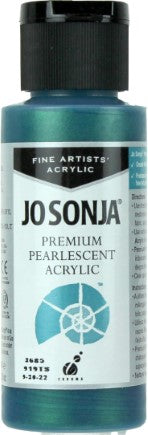 Jo Sonja Premium Pearlescent Blue Green 2 oz.