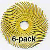 Scotch-Brite 3/4" Radial Bristle Discs, 80 Grit