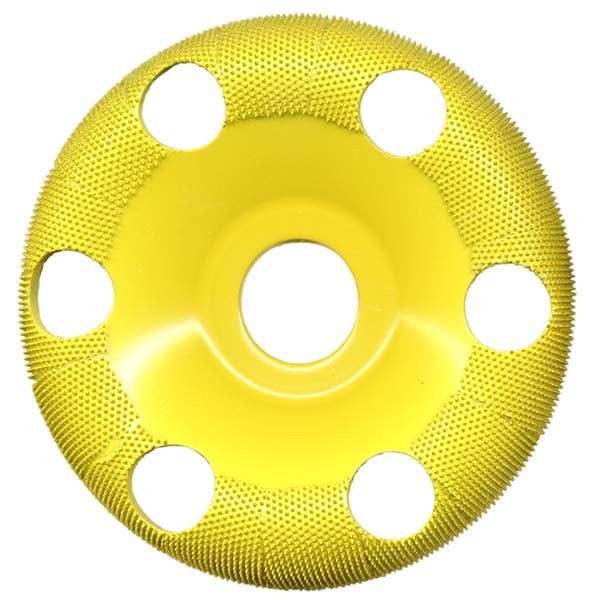 Saburrtooth 4" Donut Wheel w/Holes, FINE, 7/8" Bore