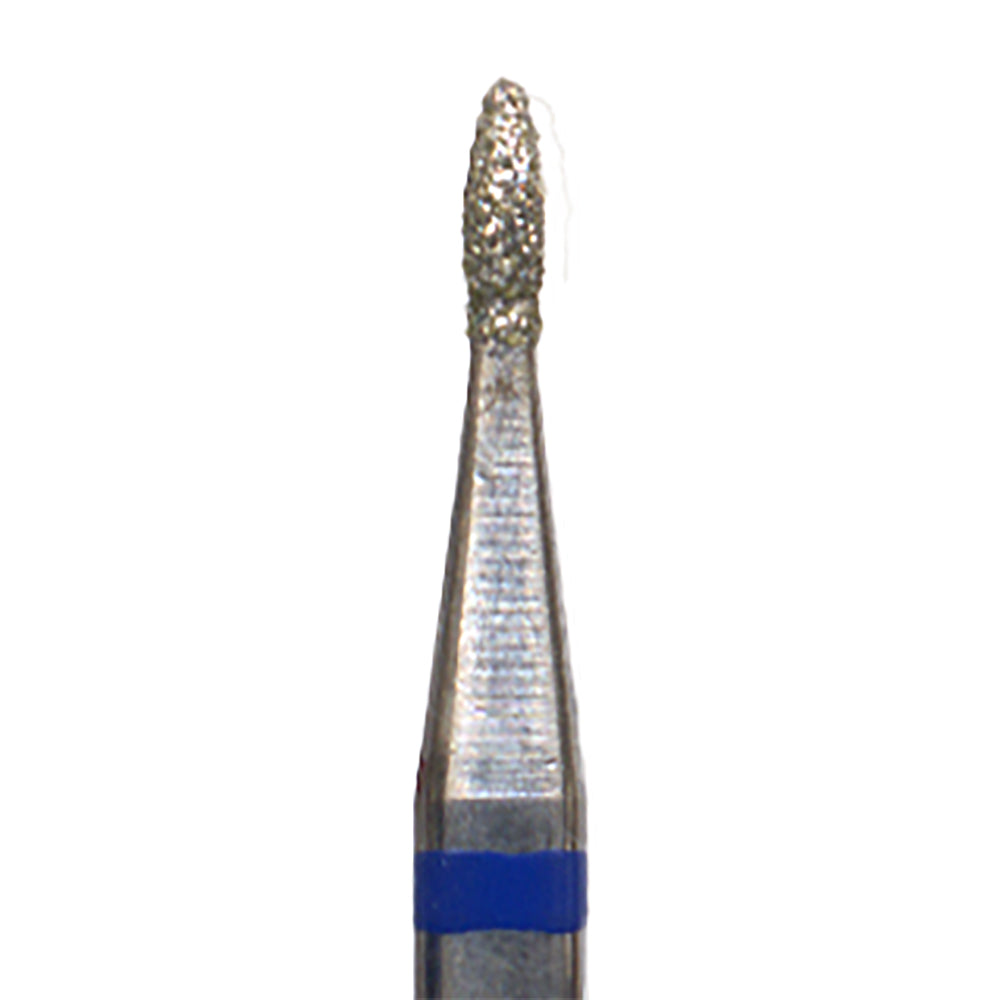 Plated Diamond Bur FLAME 1.0mm dia x 4.0mm long MEDIUM  Grit