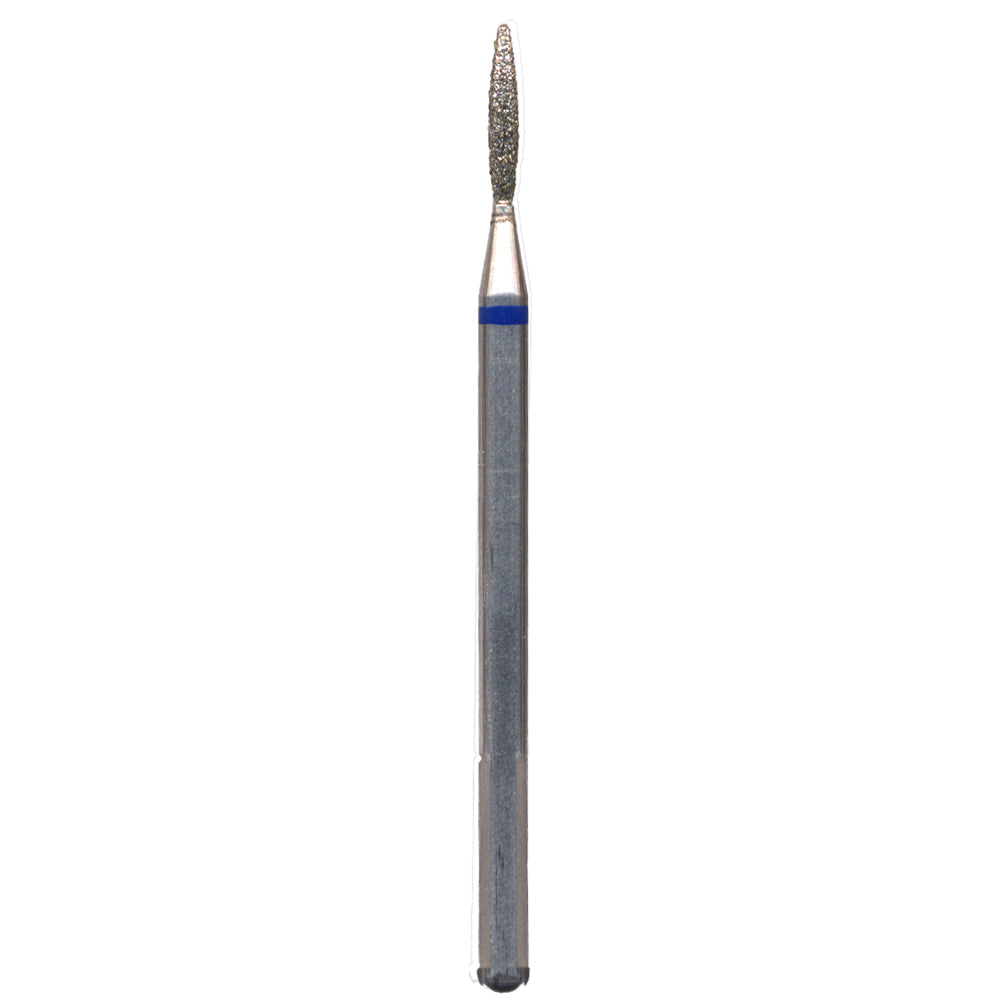 Plated Diamond Bur FLAME 1.2mm dia x 7.9mm long MEDIUM  Grit