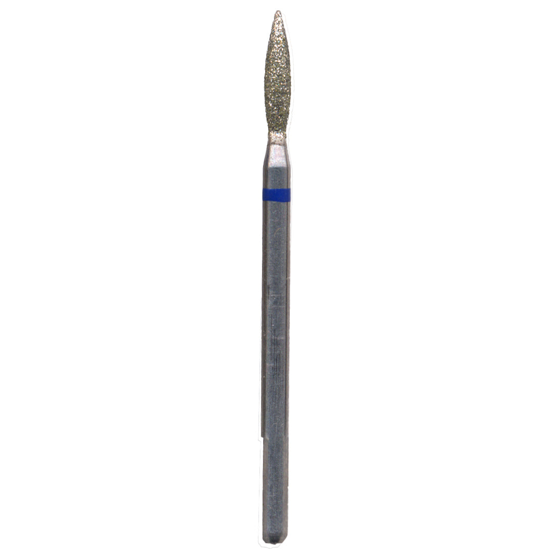 Plated Diamond Bur FLAME 2.0mm dia x 10.0mm long MEDIUM  Grit