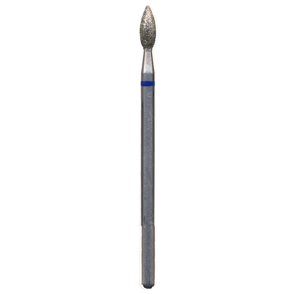 Plated Diamond Bur FLAME 2.5mm dia x 7.5mm long MEDIUM  Grit