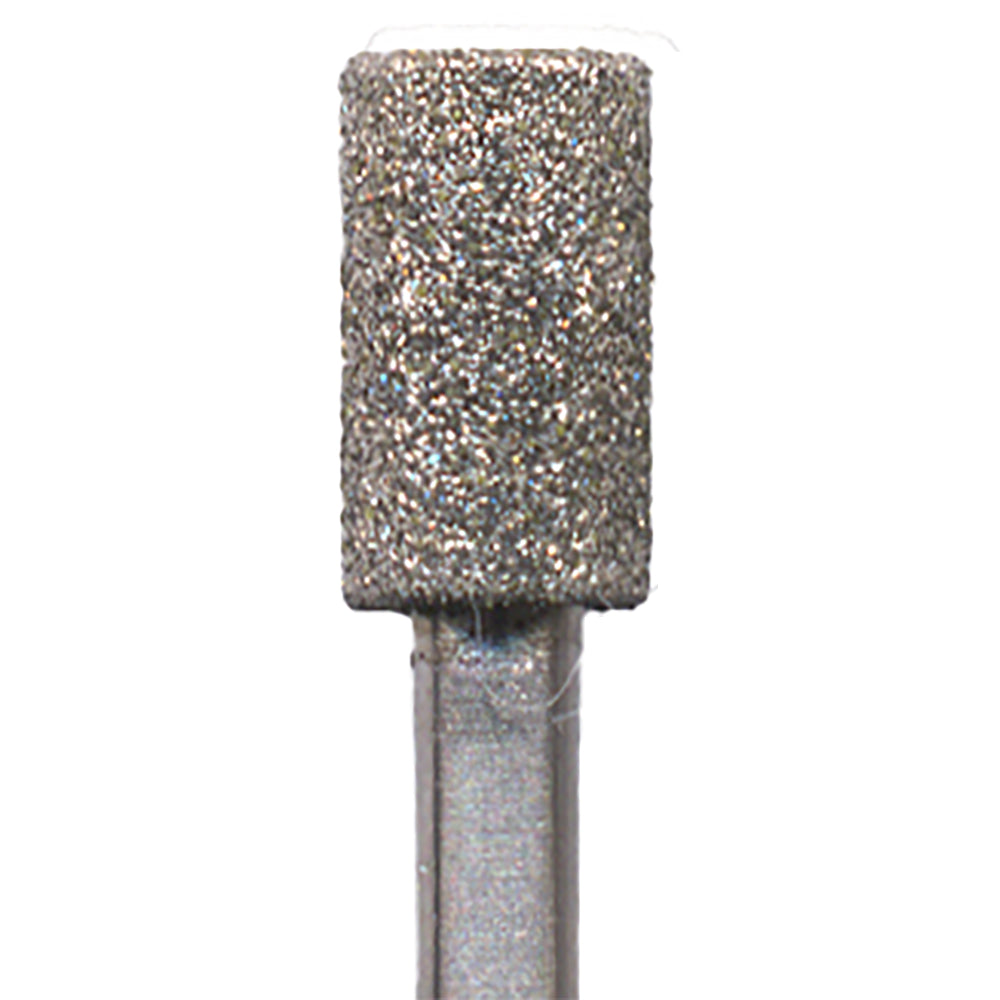 Plated Diamond Bur CYLINDER 4.1mm dia x 8.0mm long MEDIUM  Grit