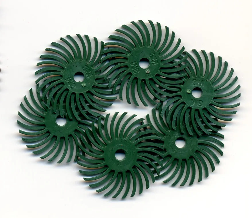 Scotch-Brite 1" Radial Bristle Disc 50 Grit (Green) Pkg. 6