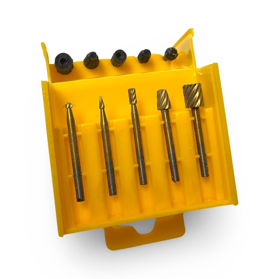 10 piece HSS Rotary Bur set Assortment - 5-Gold 5-Black