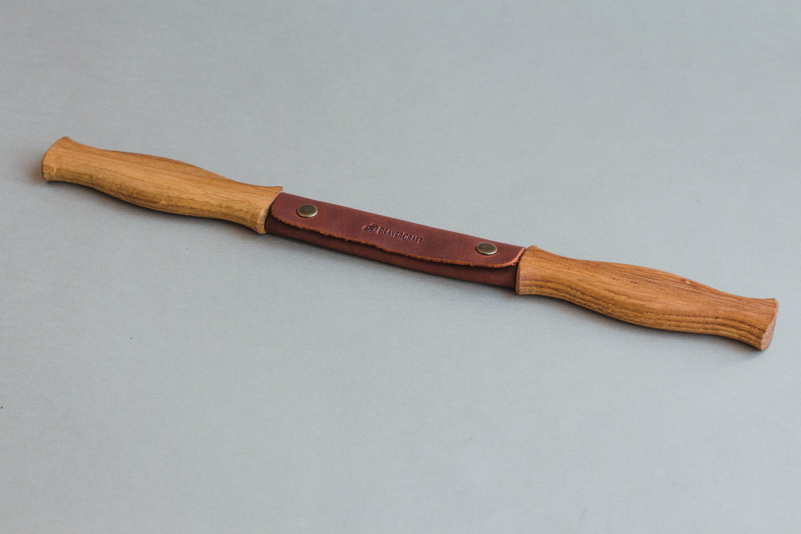 Drawknife 3mm with Oak Handle with Leather Sheath