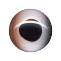 Fish Eye, Enamel-Backed, Silver 6mm