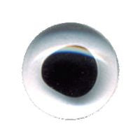Fish Eye, Clear (Flint), Black Pupil 16mm