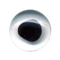 Fish Eye, Clear (Flint), Black Pupil 6mm