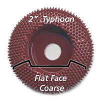 2" Typhoon Disc,Flat Face Coarse