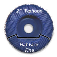 2" Typhoon Disc,Flat Face Fine