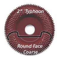 2" Typhoon Disc, Round Face Coarse