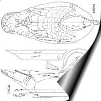 Duck, Wood - Male, Life Size Pattern