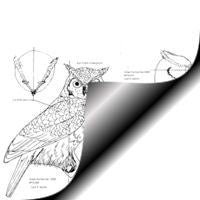 Owl, Great Horned - Perched, 1/2 Life Size Pattern